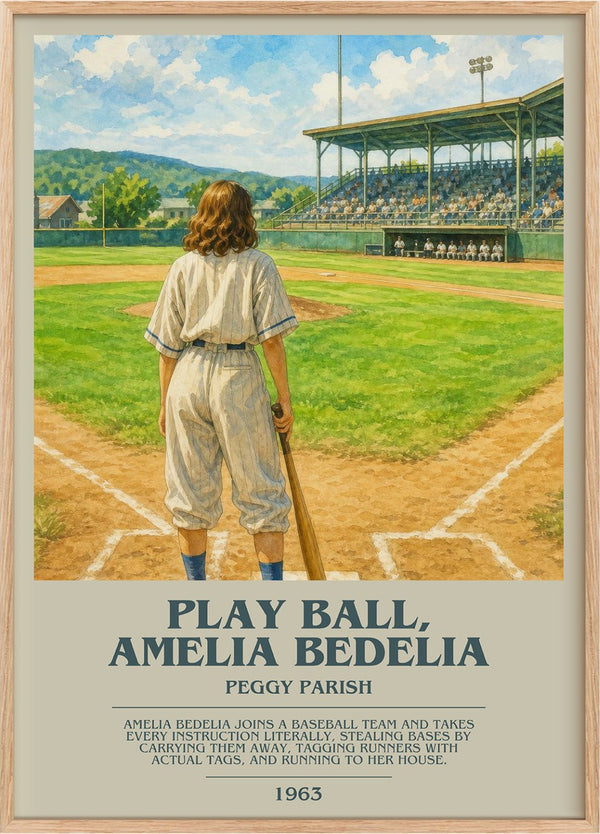 Play Ball, Amelia Bedelia Bookish Wall Art by Peggy Parish