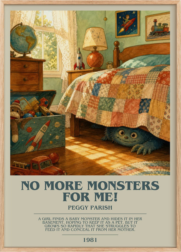 No More Monsters for Me! Bookish Wall Art by Peggy Parish