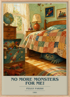No More Monsters for Me! Book Cover Poster by Peggy Parish