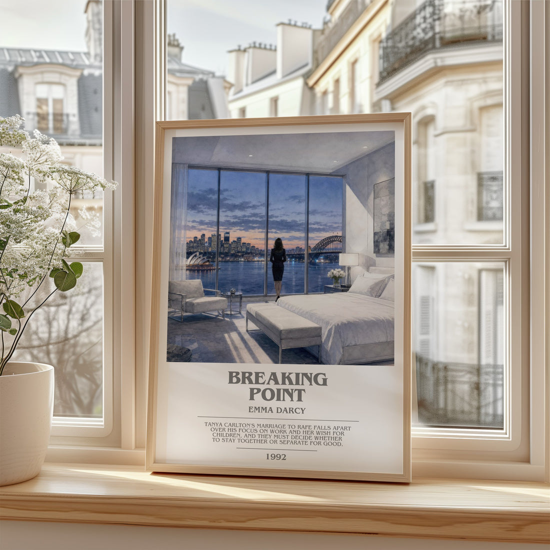 Breaking Point bookish poster colour and style options – Emma Darcy book art