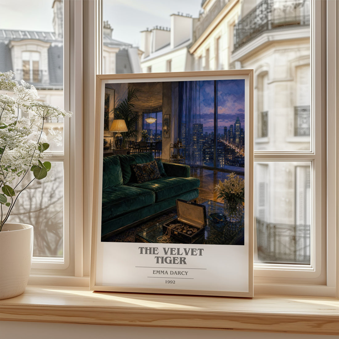 The Velvet Tiger book cover poster colour and style options – Emma Darcy book art
