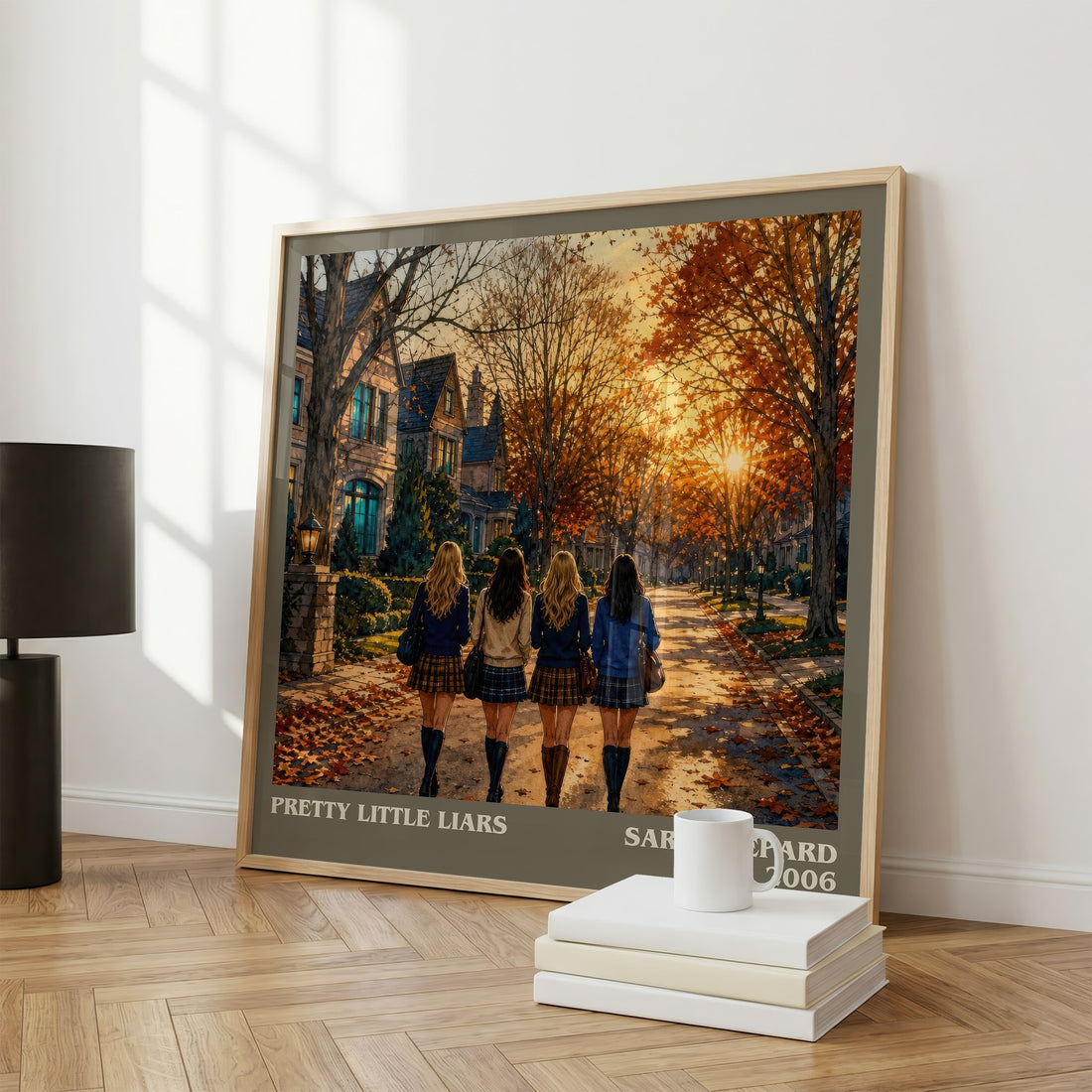 Pretty Little Liars literary print framed by window – literary home decor