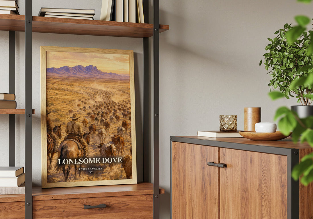 Lonesome Dove book watercolour illustration paper finish options – matte satin gloss