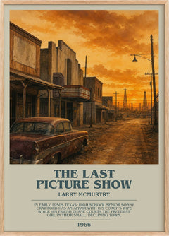 The Last Picture Show Bookish Wall Art by Larry McMurtry