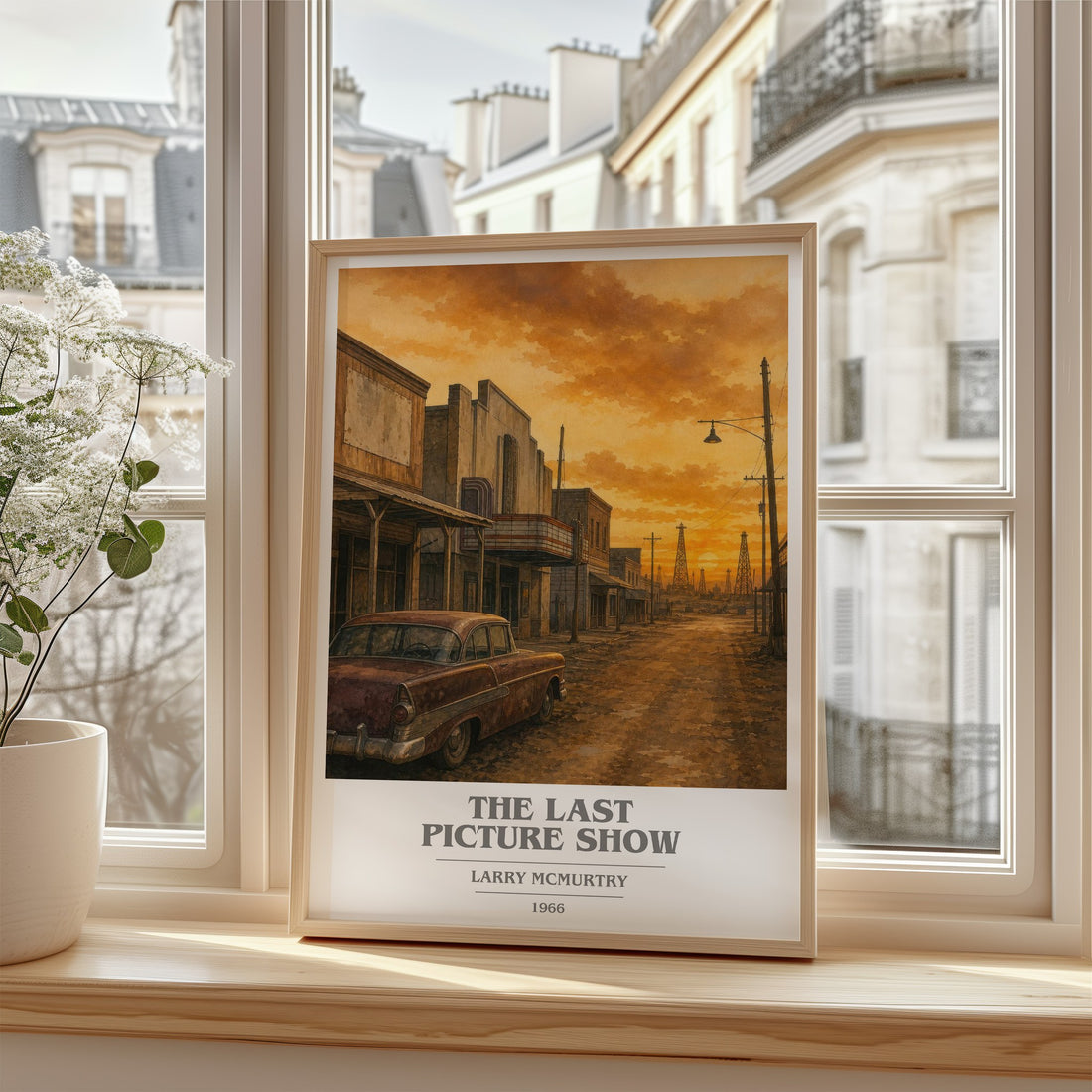 The Last Picture Show book cover poster colour and style options – Larry McMurtry book art