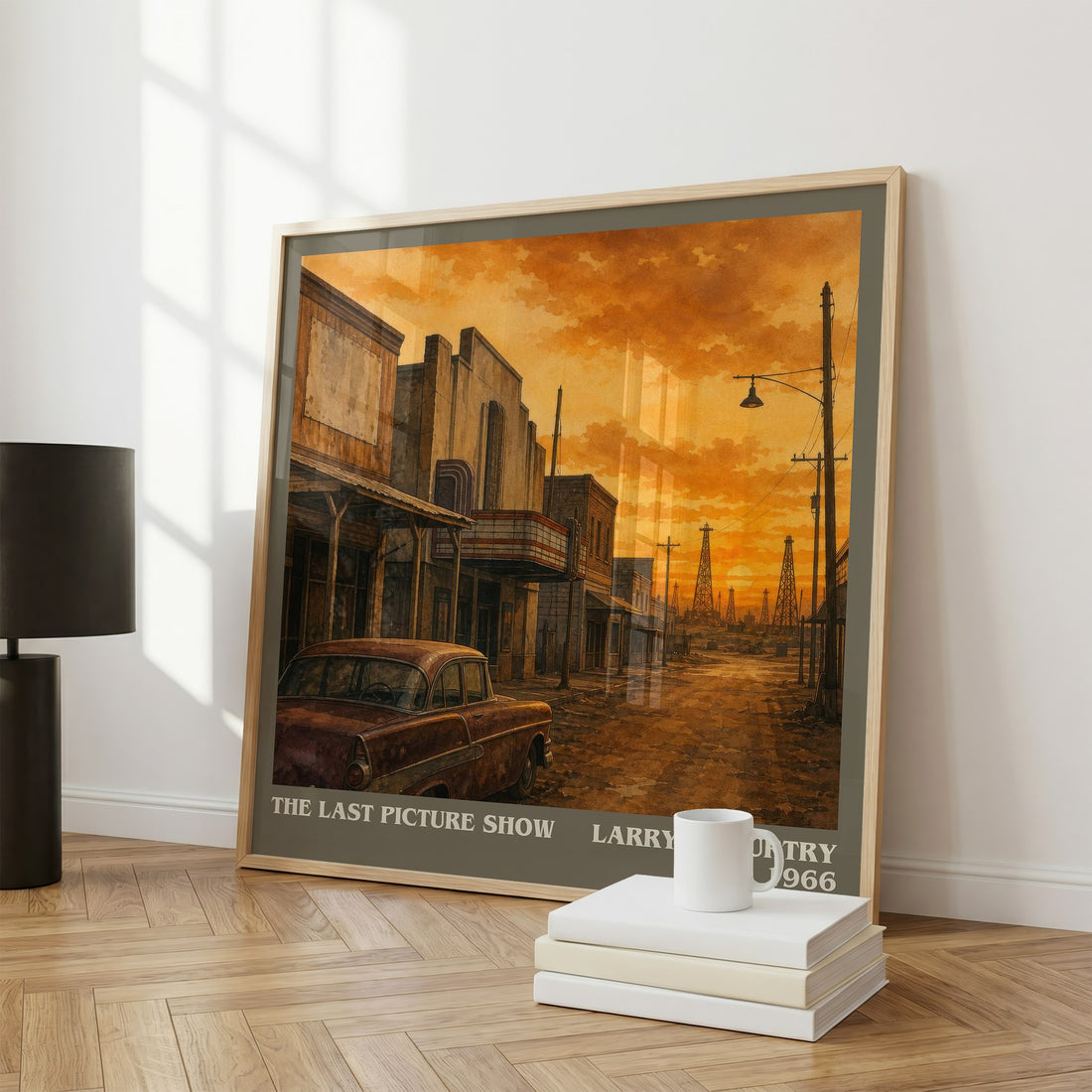 The Last Picture Show literary print framed by window – literary home decor