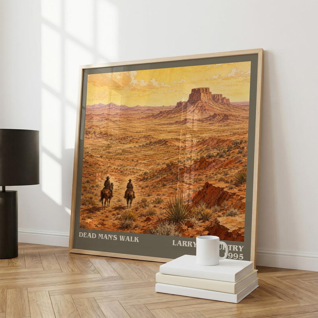 Dead Man's Walk literary print framed by window – literary home decor