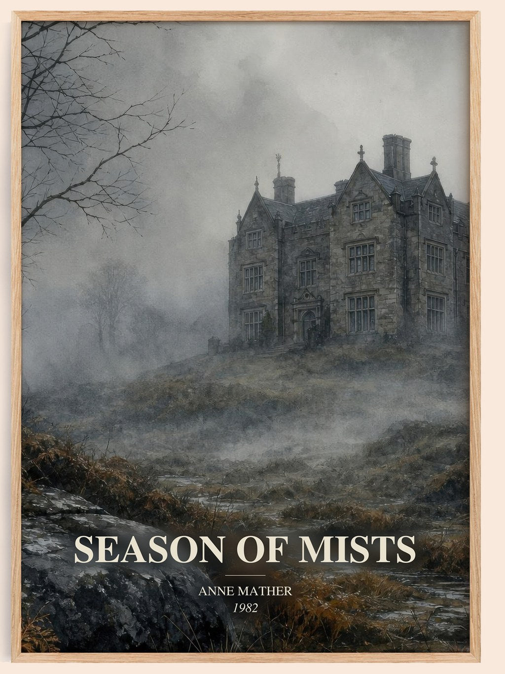 Season of Mists watercolour book poster by Anne Mather – framed literary art print
