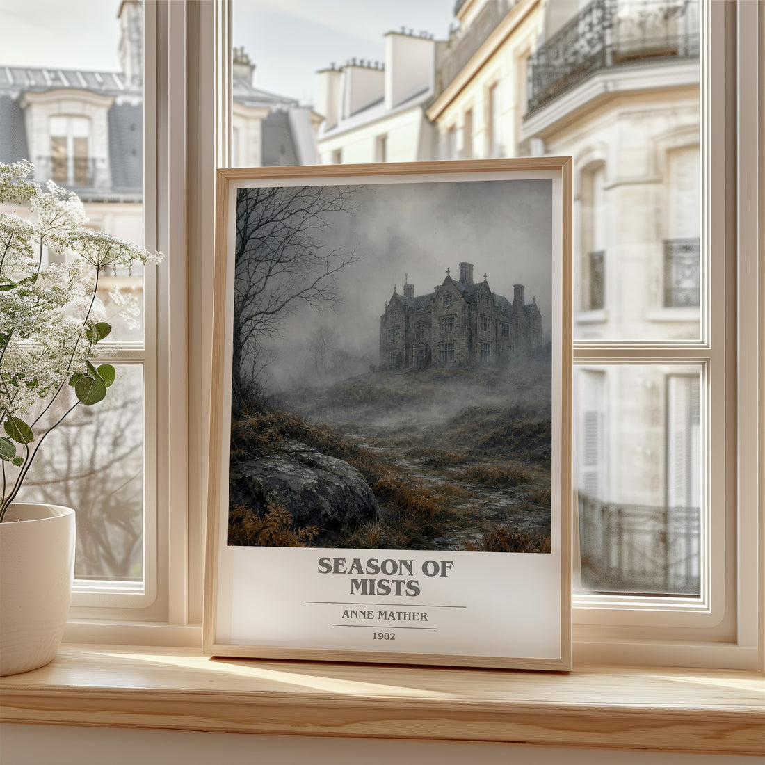 Season of Mists book cover poster colour and style options – Anne Mather book art