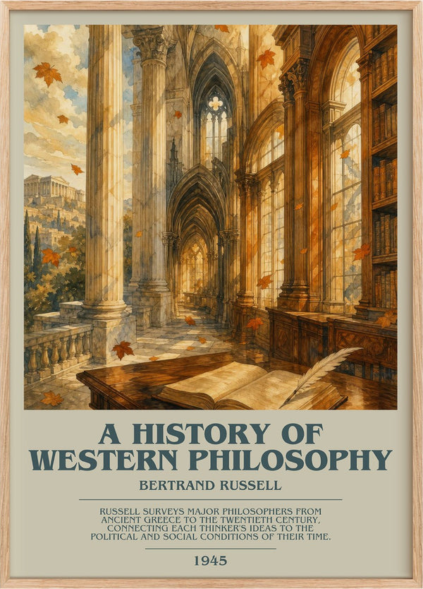 A History of Western Philosophy Bookish Wall Art by Bertrand Russell