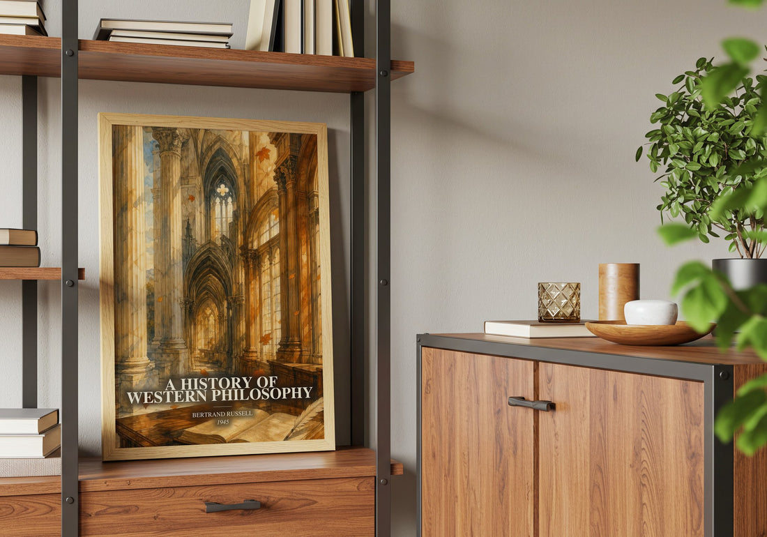A History of Western Philosophy book watercolour illustration paper finish options – matte satin gloss