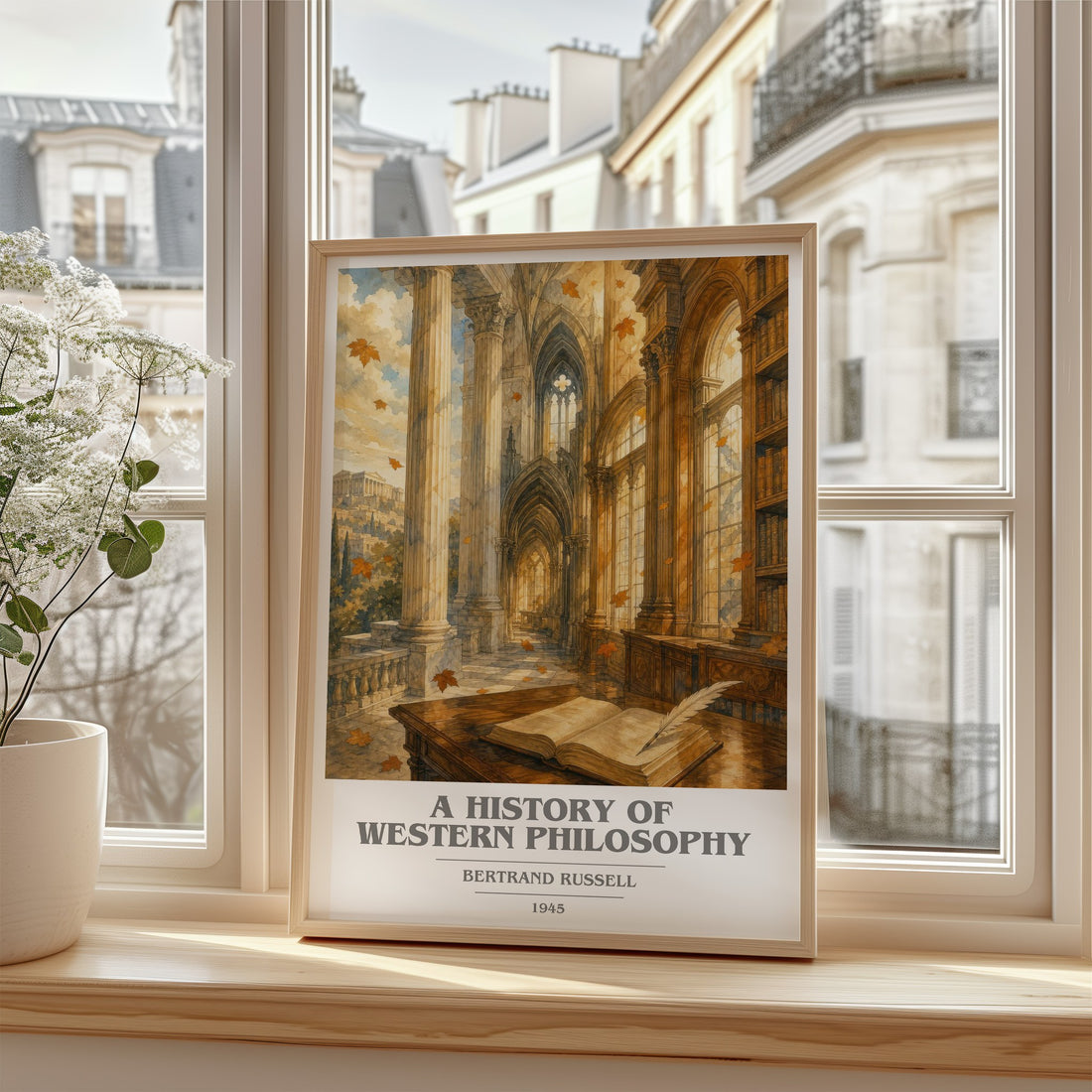 A History of Western Philosophy book cover poster colour and style options – Bertrand Russell book art