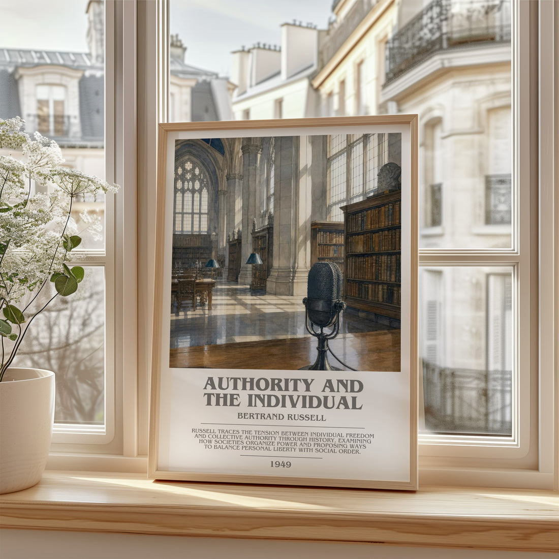 Authority and the Individual bookish poster colour and style options – Bertrand Russell book art