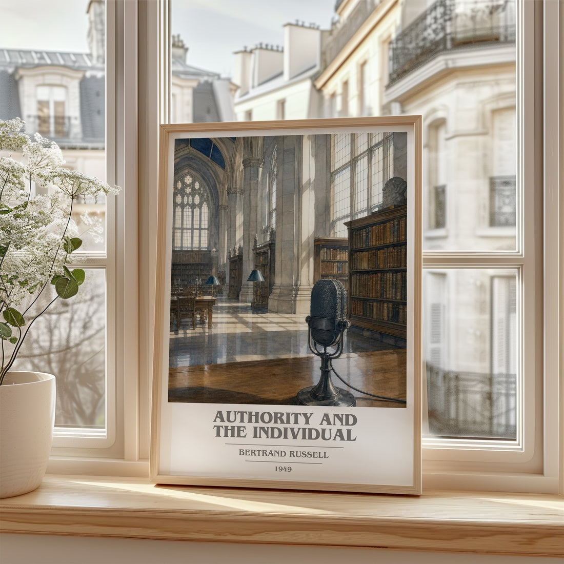 Authority and the Individual book cover poster colour and style options – Bertrand Russell book art