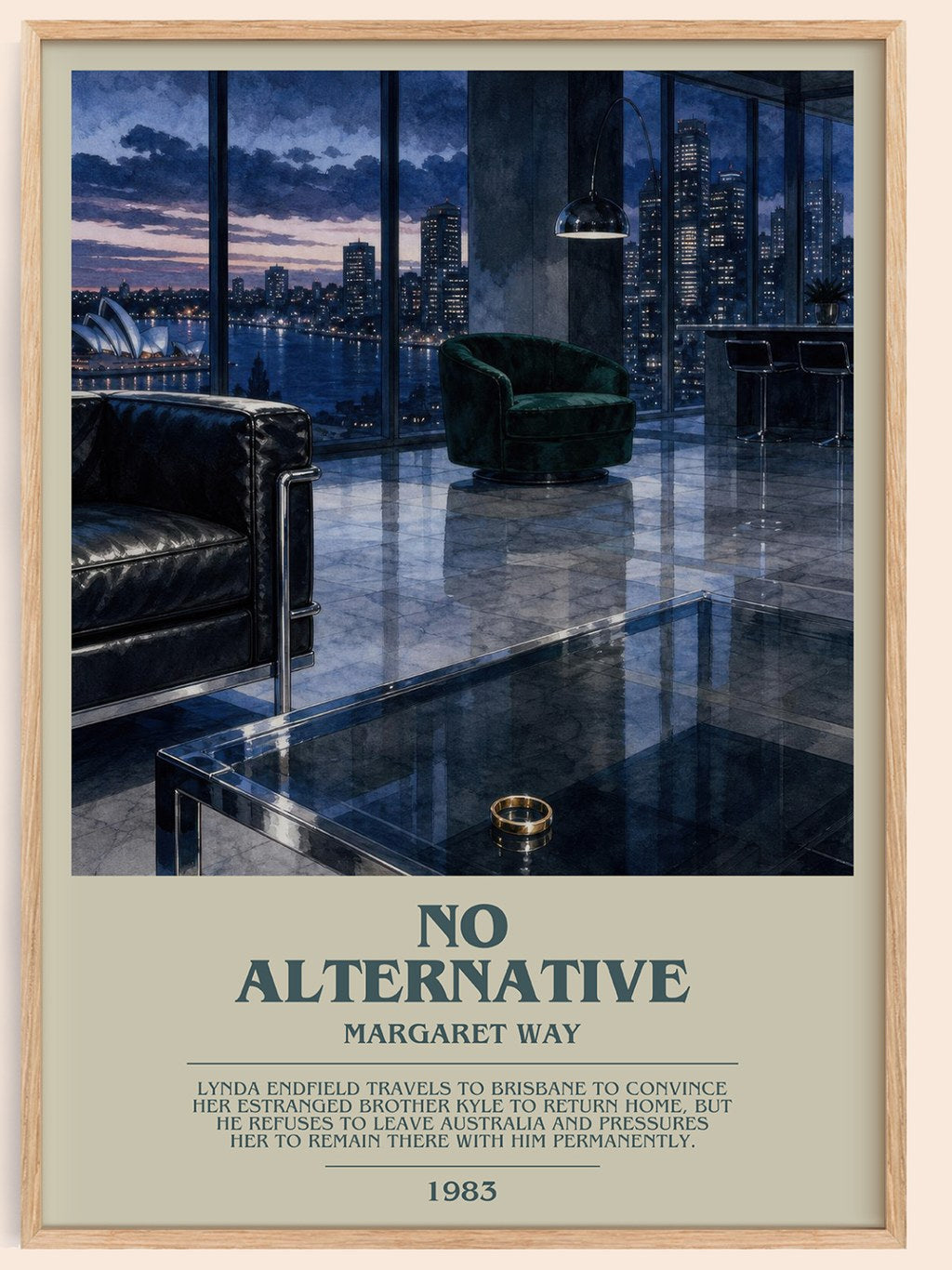 No Alternative bookish book poster by Margaret Way – framed literary art print