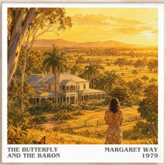 The Butterfly and the Baron Literary Art Print by Margaret Way