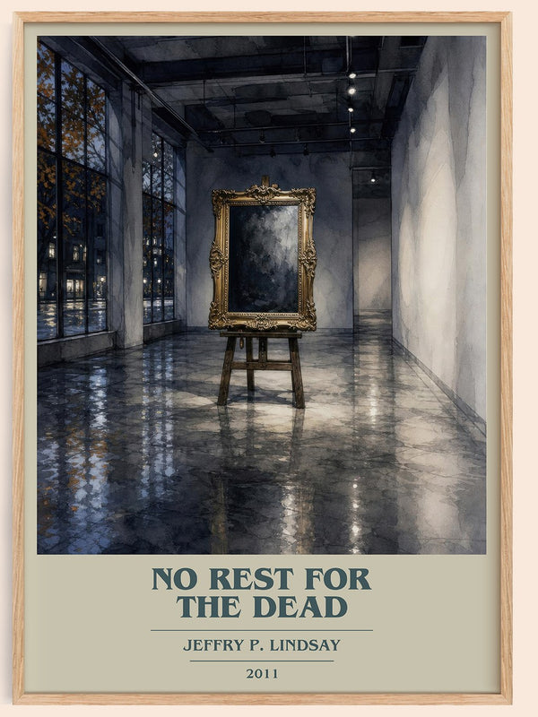 No Rest for the Dead book cover book poster by Jeffry P. Lindsay – framed literary art print