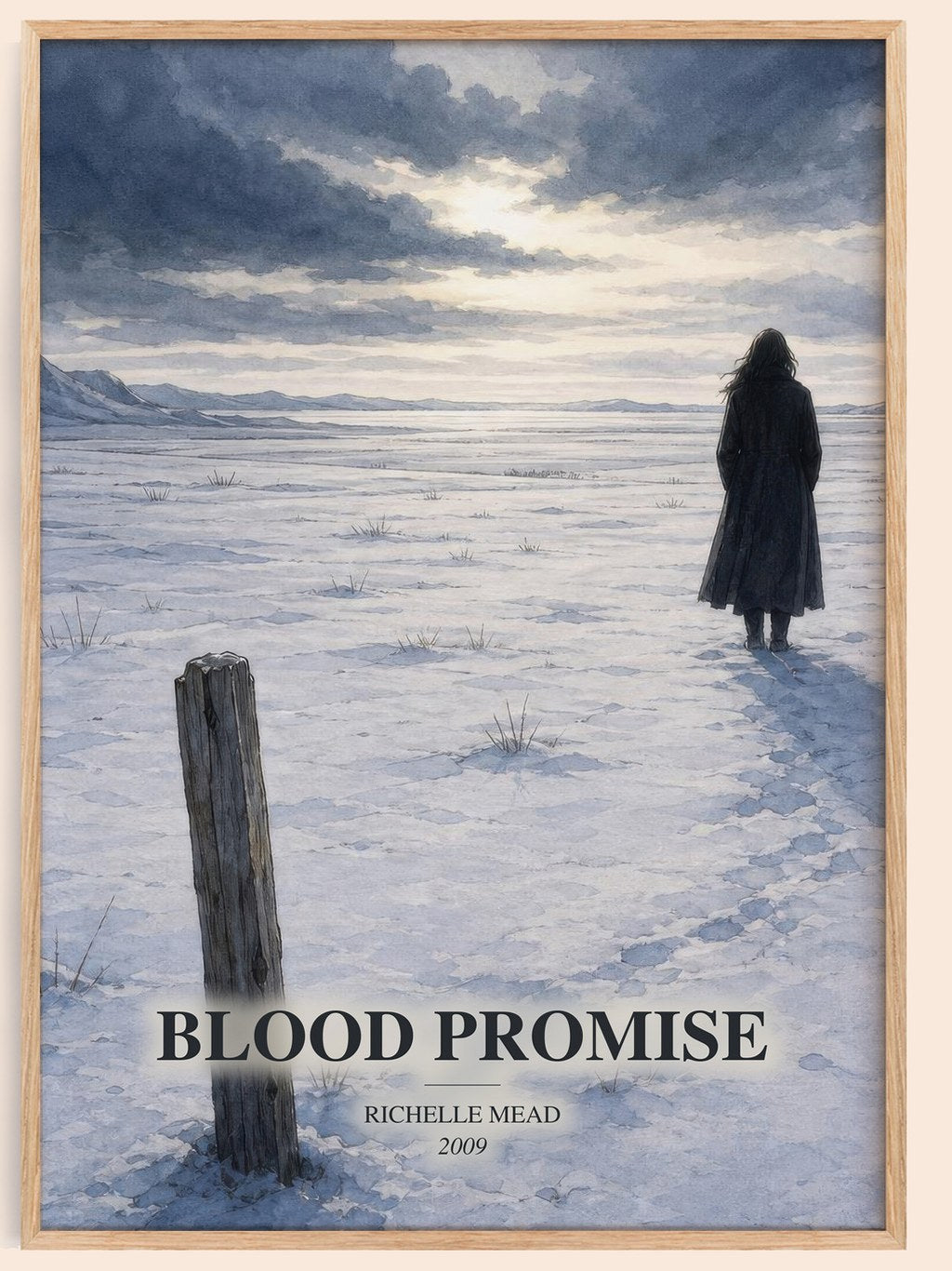 Blood Promise watercolour book poster by Richelle Mead – framed literary art print