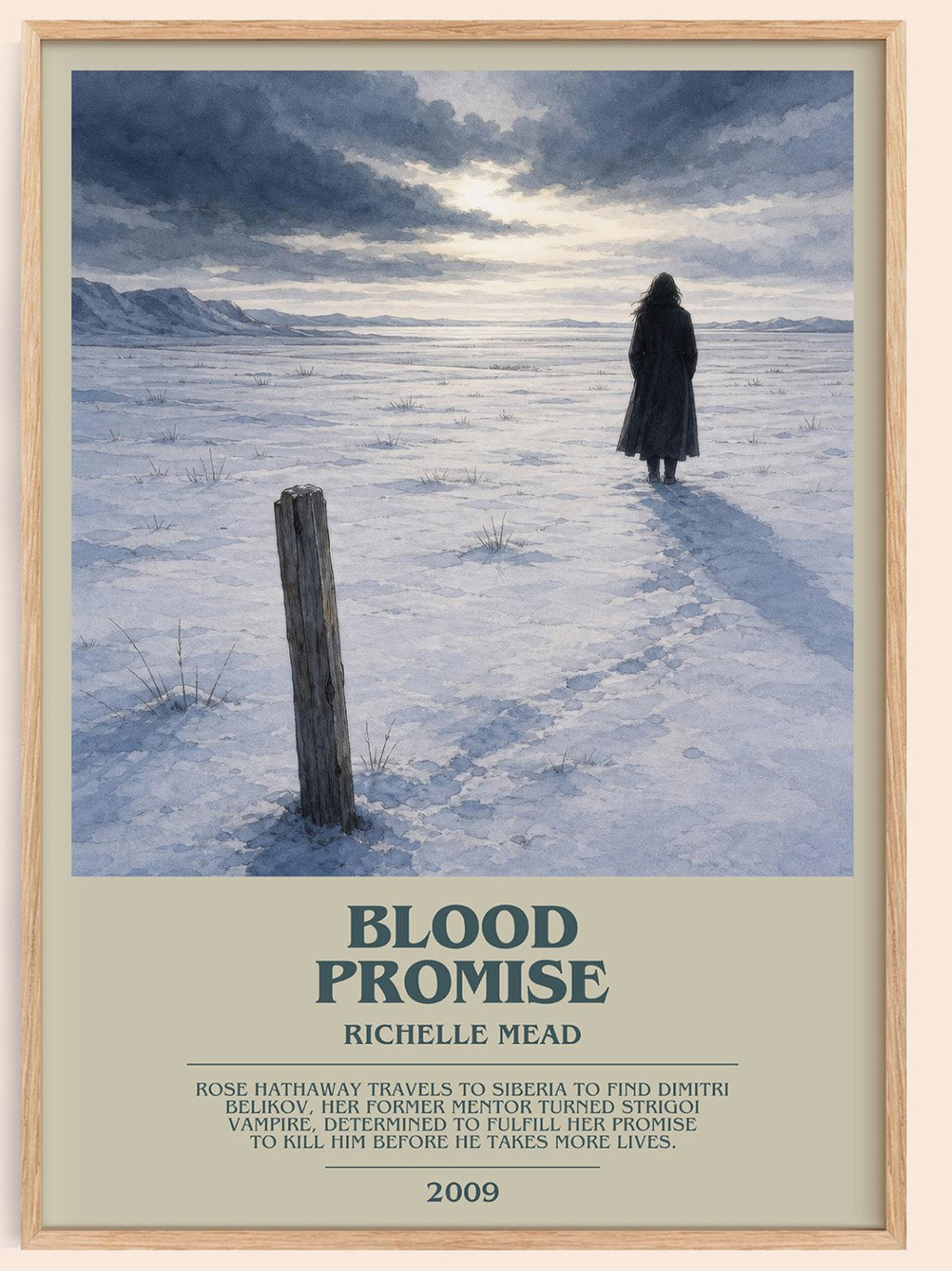 Blood Promise bookish book poster by Richelle Mead – framed literary art print