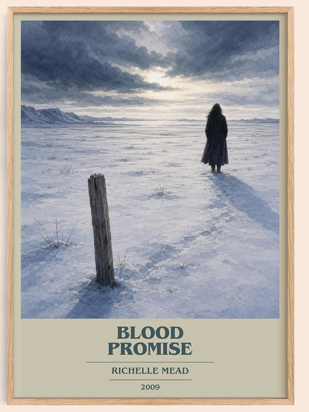 Blood Promise book cover book poster by Richelle Mead – framed literary art print