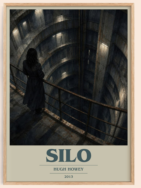 Silo book cover book poster by Hugh Howey – framed literary art print