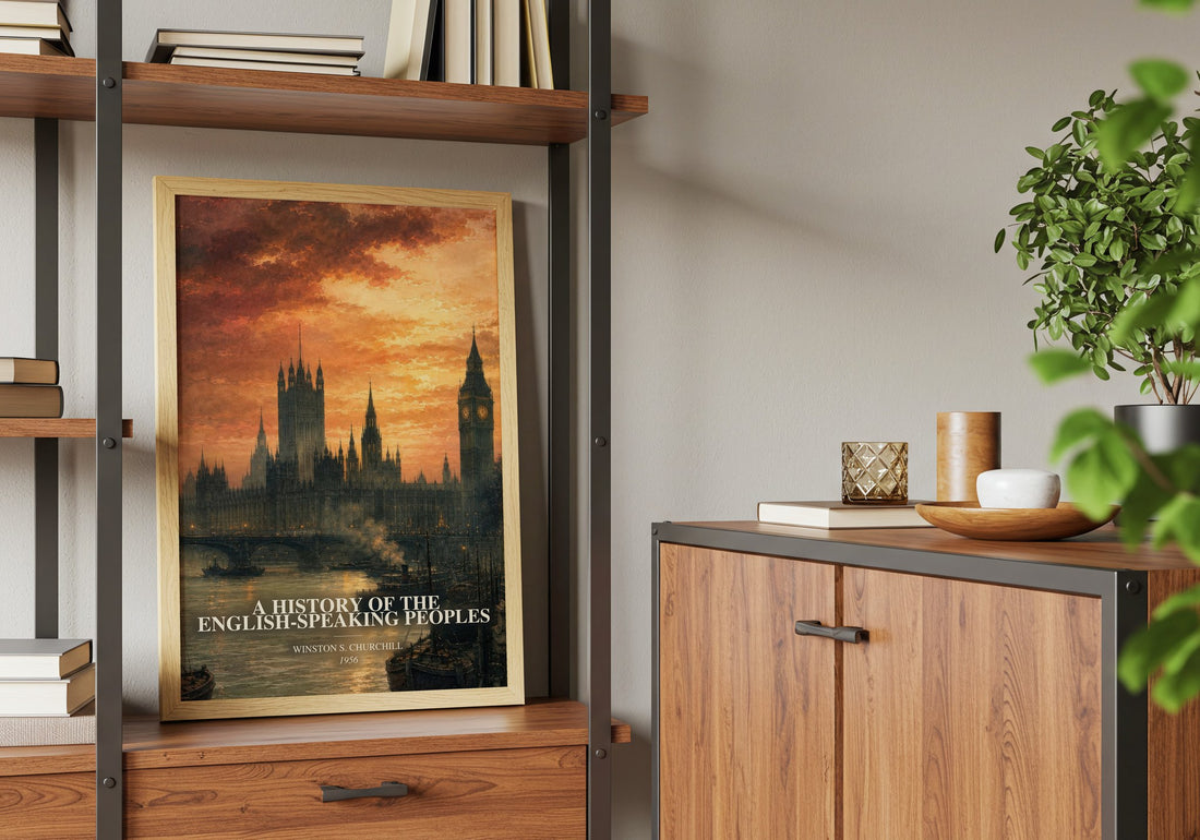 A History of the English-Speaking Peoples book watercolour illustration paper finish options – matte satin gloss