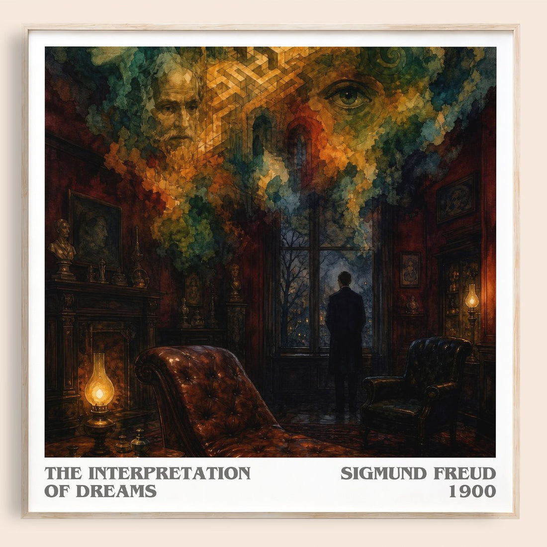 The Interpretation of Dreams literary book poster by Sigmund Freud – framed literary art print