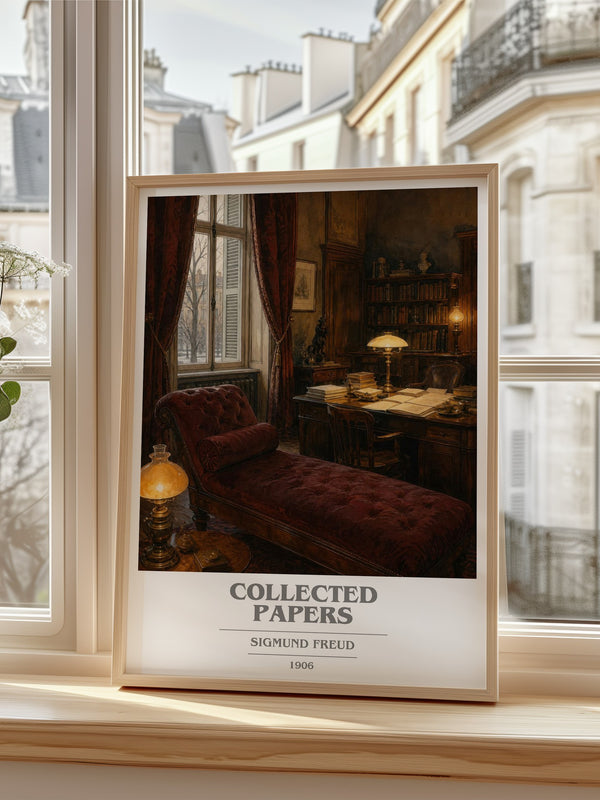 Collected papers book cover poster colour and style options – Sigmund Freud book art