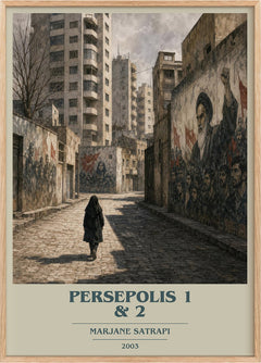 Persepolis 1 & 2 Book Cover Poster by Marjane Satrapi