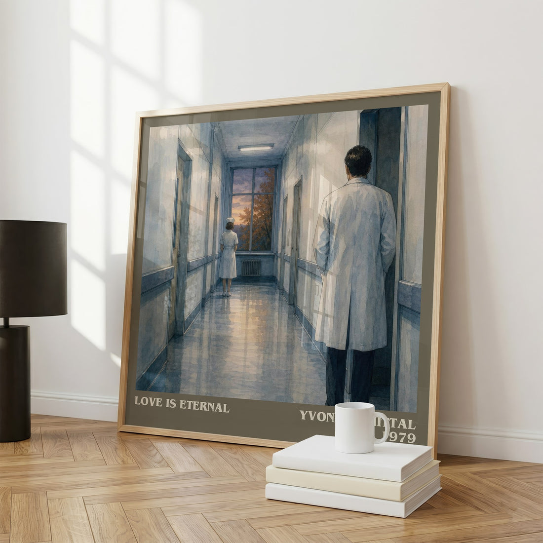 Love is Eternal literary print framed by window – literary home decor