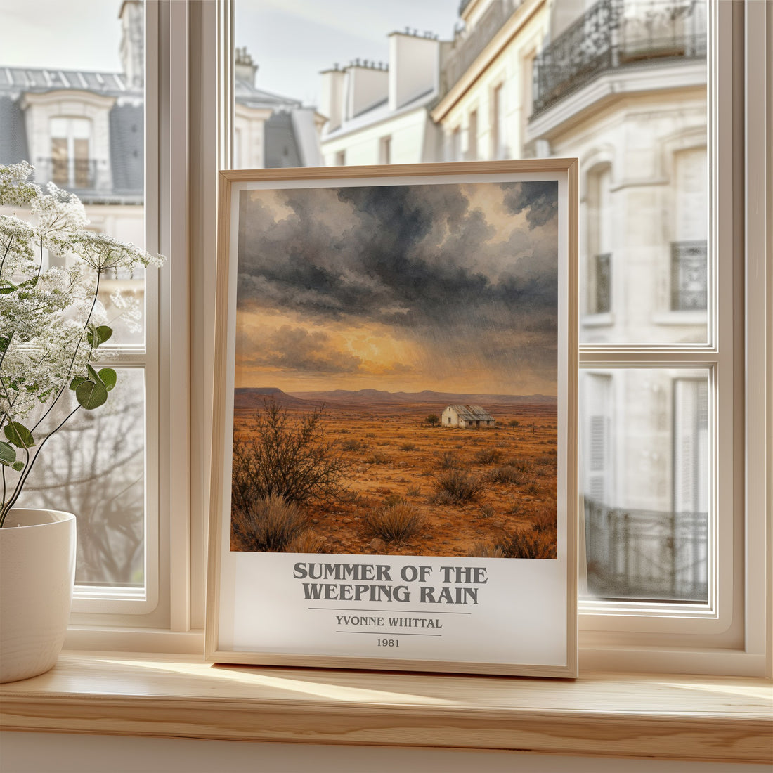 Summer of the Weeping Rain book cover poster colour and style options – Yvonne Whittal book art