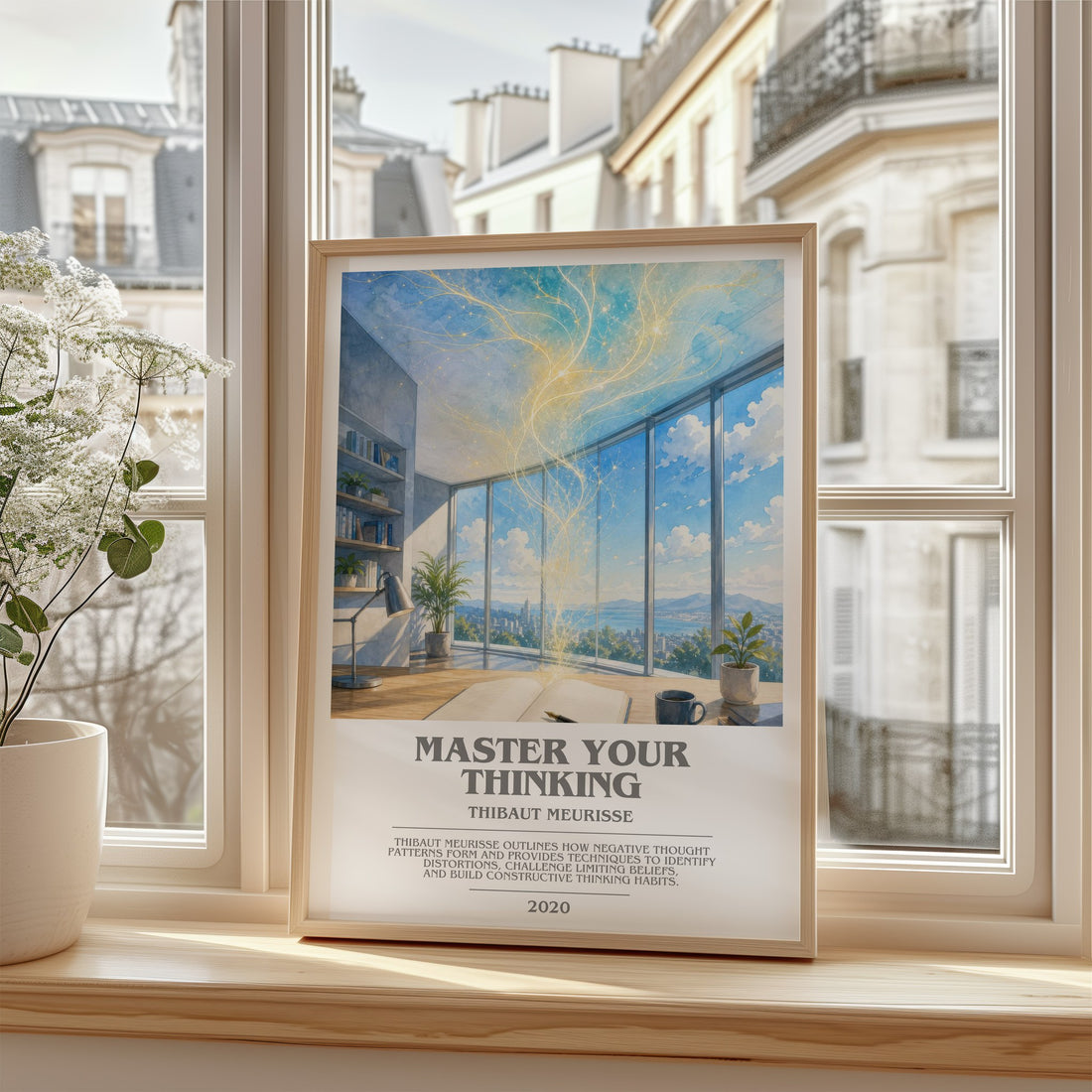 Master Your Thinking bookish poster colour and style options – Thibaut Meurisse book art
