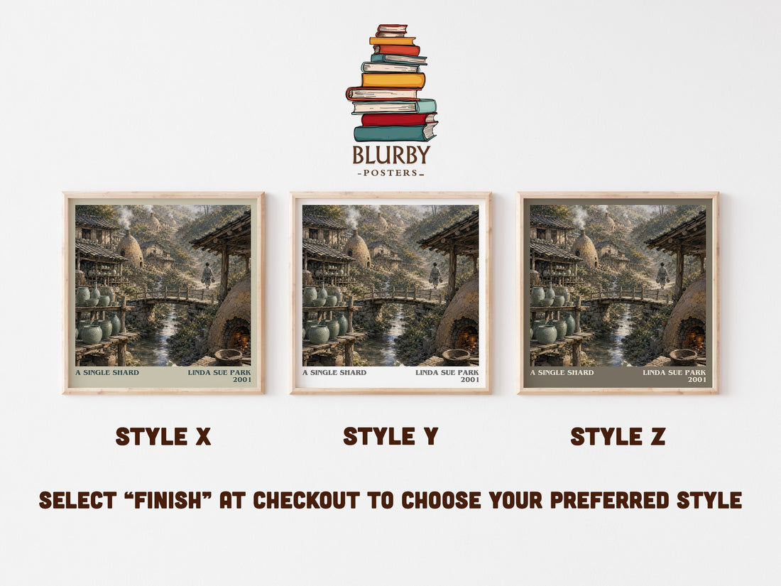 A single shard literary print in frame leaning in hallway – historical fiction wall art (mockup)
