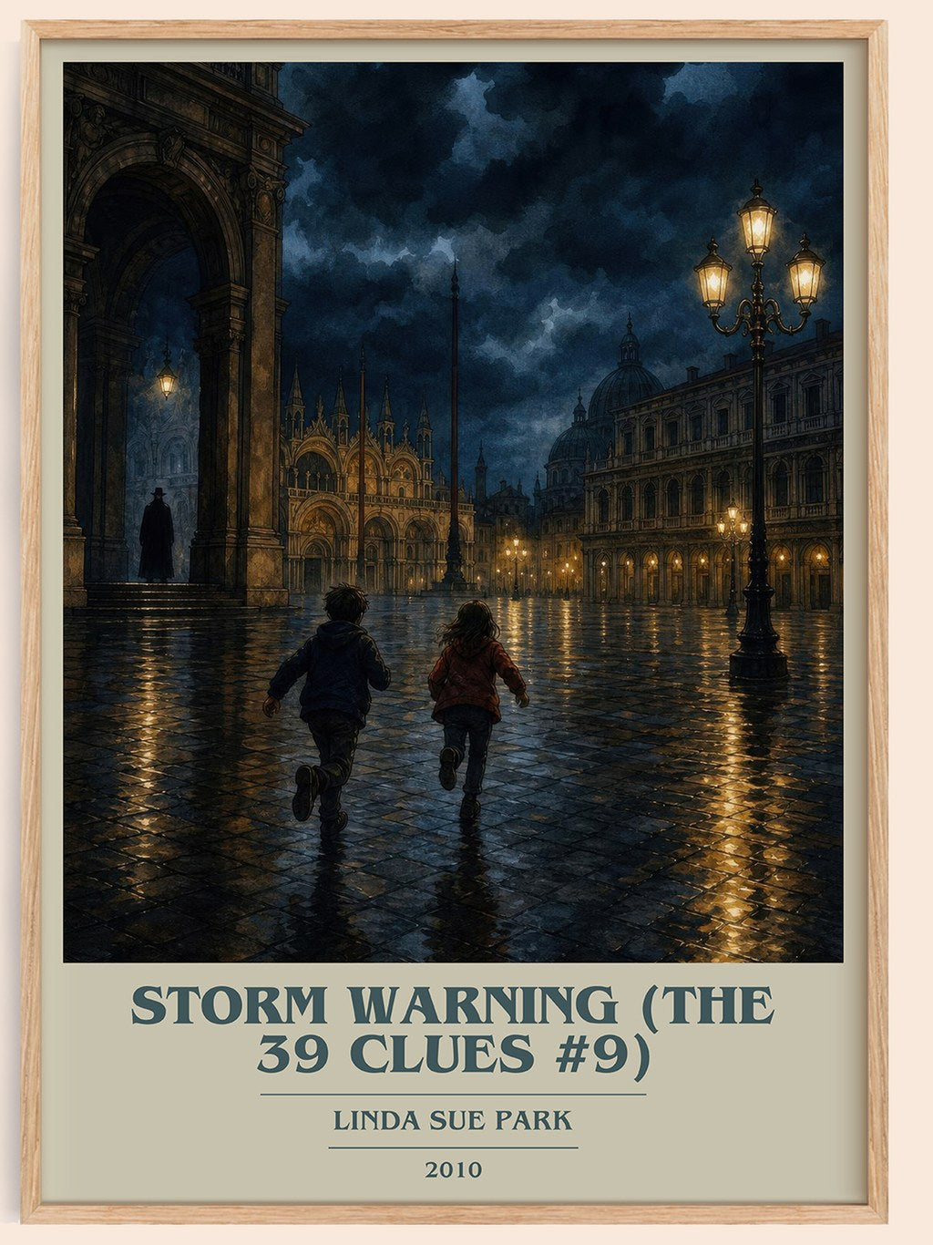 Storm Warning (The 39 Clues #9) book cover book poster by Linda Sue Park – framed literary art print