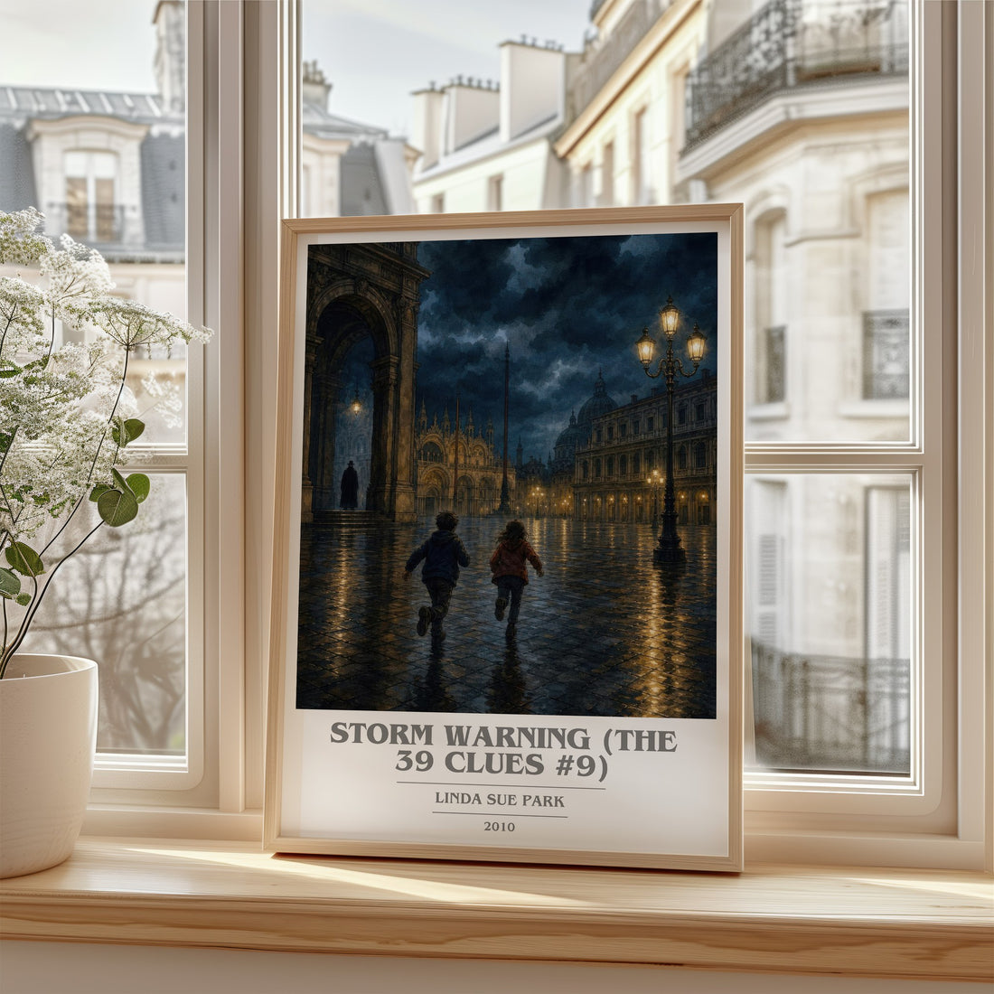 Storm Warning (The 39 Clues #9) book cover poster colour and style options – Linda Sue Park book art
