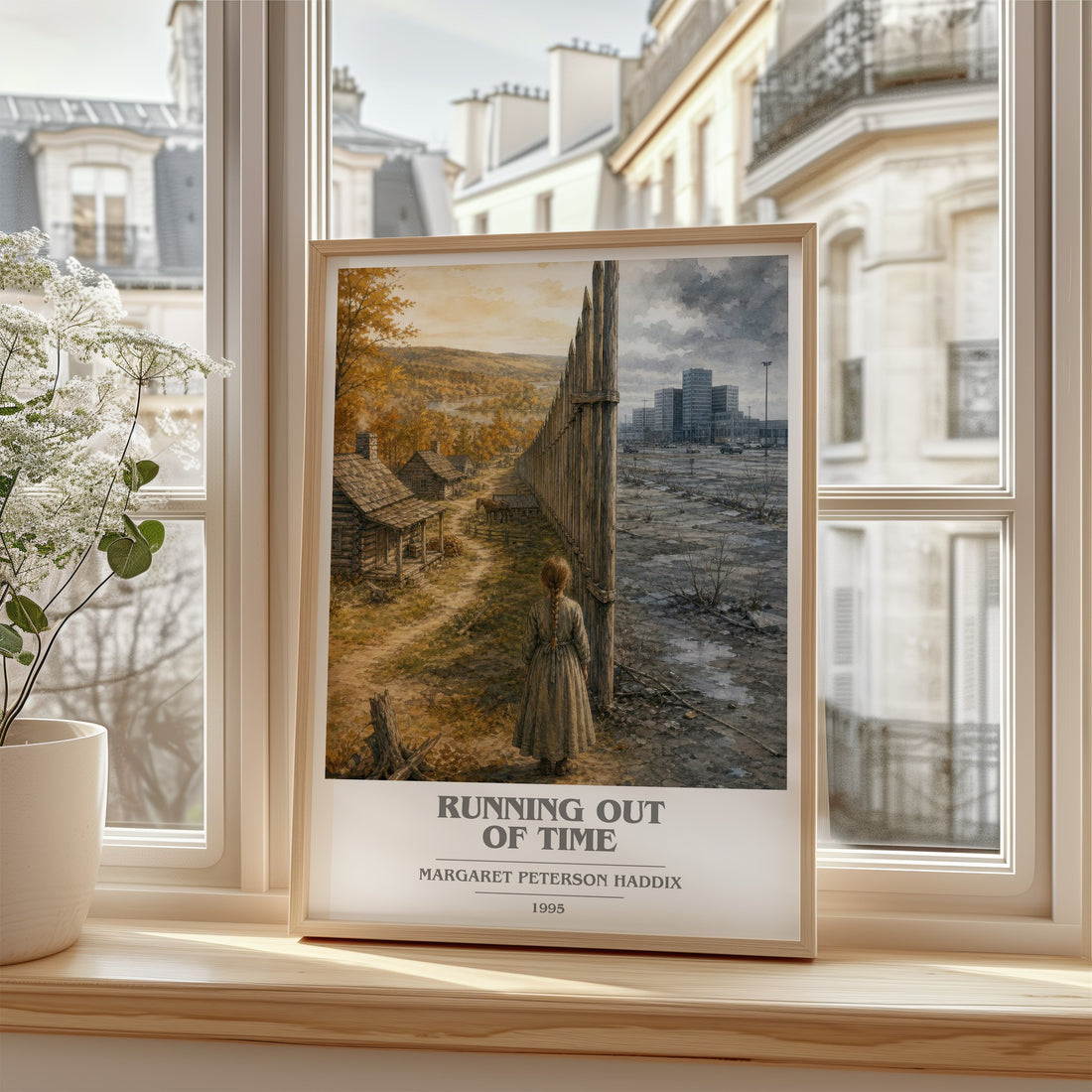 Running Out of Time book cover poster colour and style options – Margaret Peterson Haddix book art