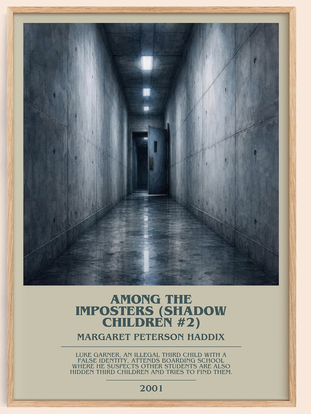 Among the Imposters (Shadow Children #2) bookish book poster by Margaret Peterson Haddix – framed literary art print