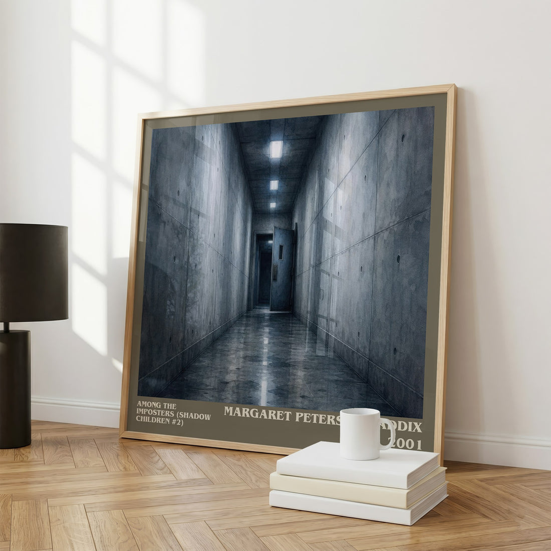 Among the Imposters (Shadow Children #2) literary print framed by window – literary home decor