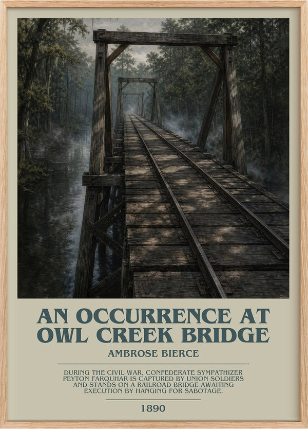 An Occurrence at Owl Creek Bridge Bookish Wall Art by Ambrose Bierce