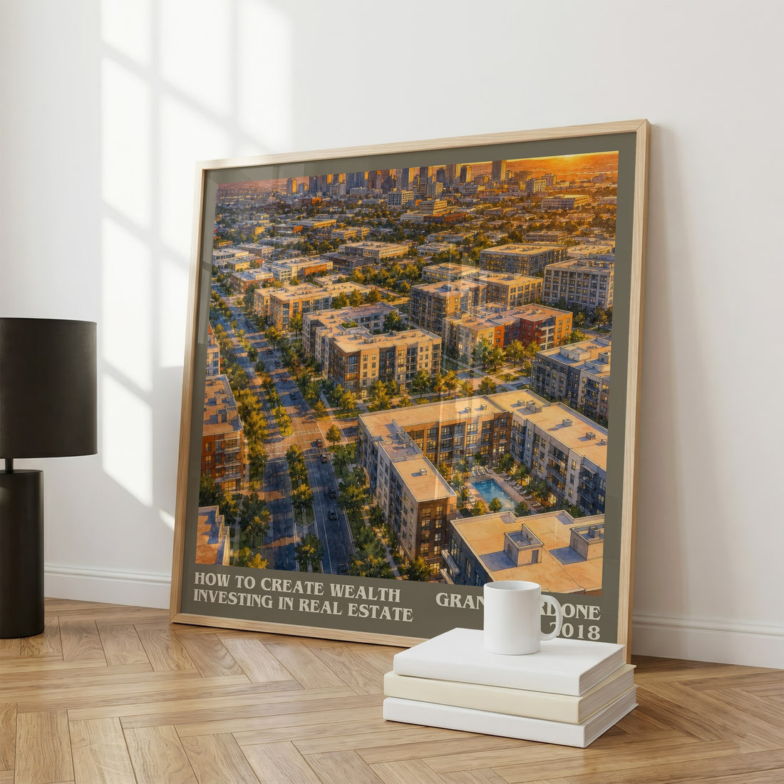 How to Create Wealth Investing in Real Estate literary print framed by window – literary home decor