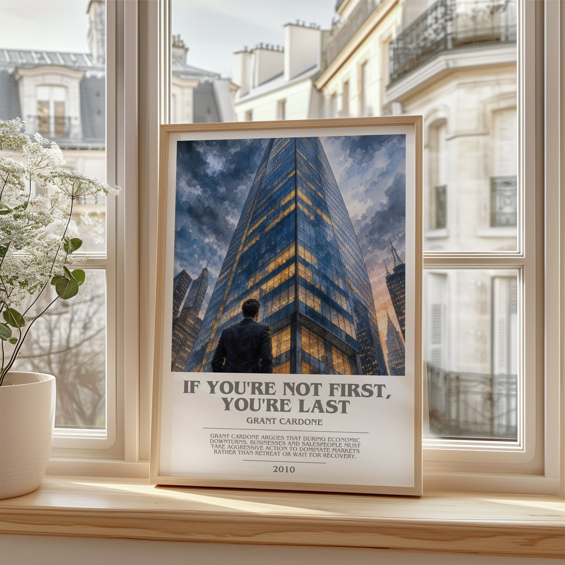 If you're not first, you're last bookish poster colour and style options – Grant Cardone book art