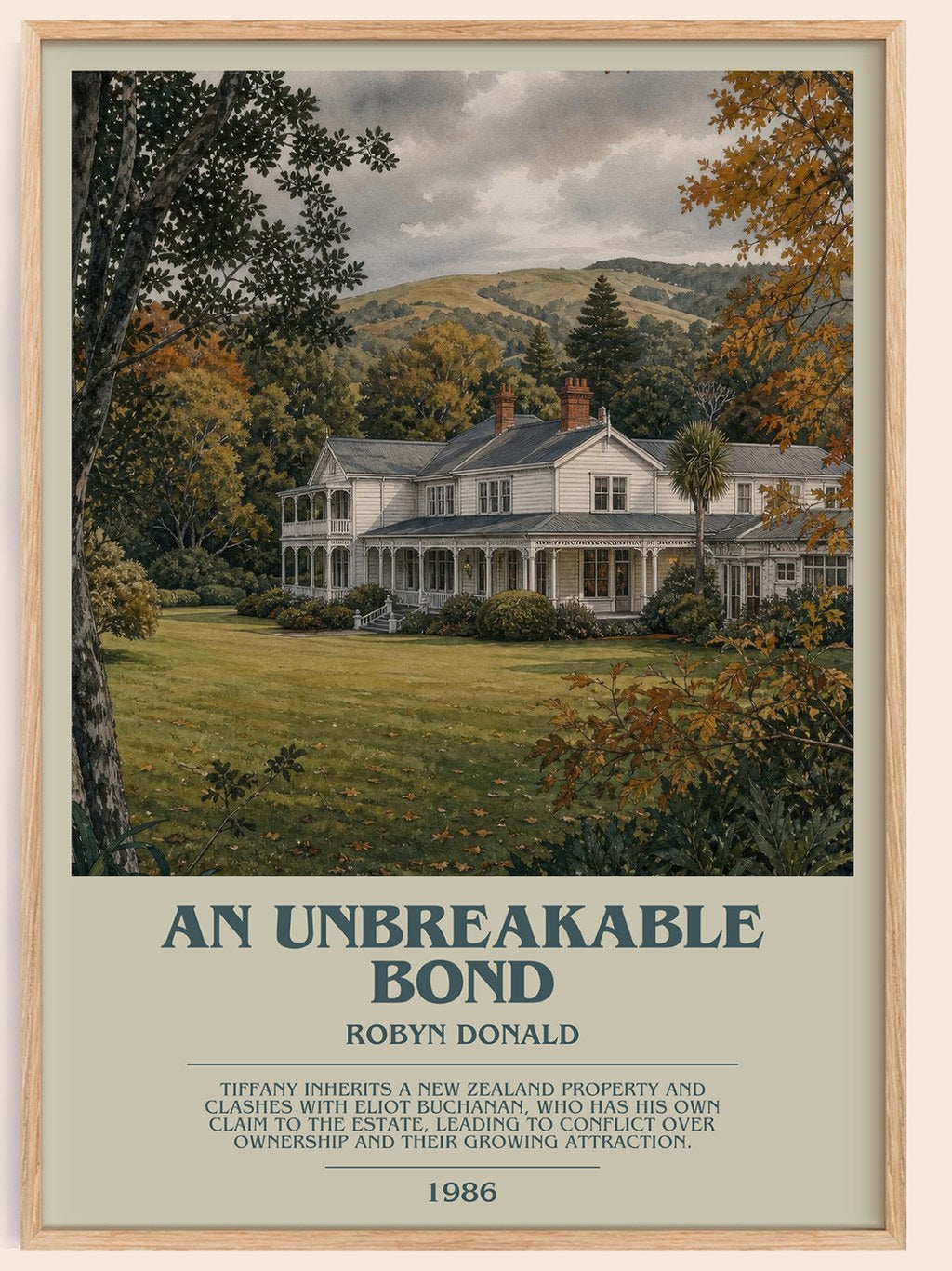 An Unbreakable Bond bookish book poster by Robyn Donald – framed literary art print