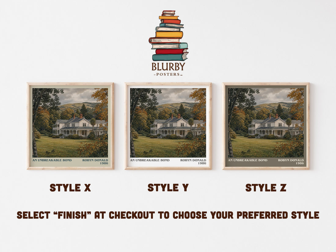 An Unbreakable Bond literary print in frame leaning in hallway – romance wall art (mockup)