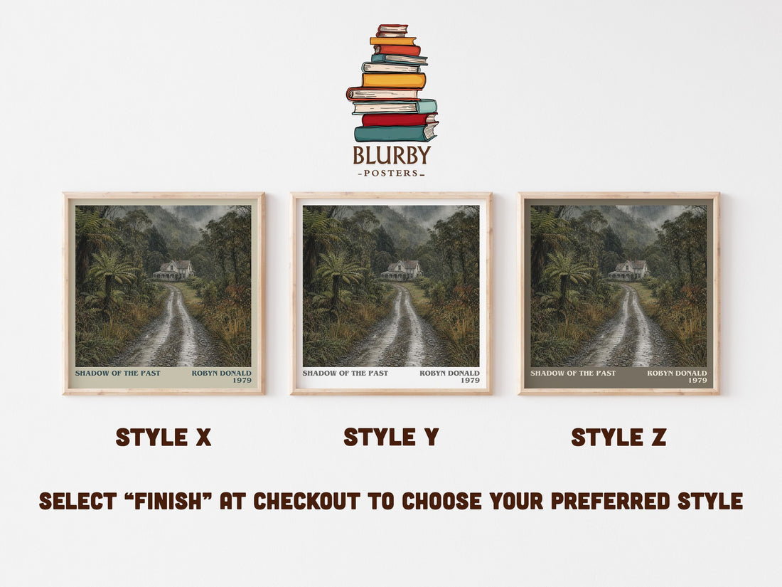 Shadow of the Past literary print in frame leaning in hallway – romance wall art (mockup)