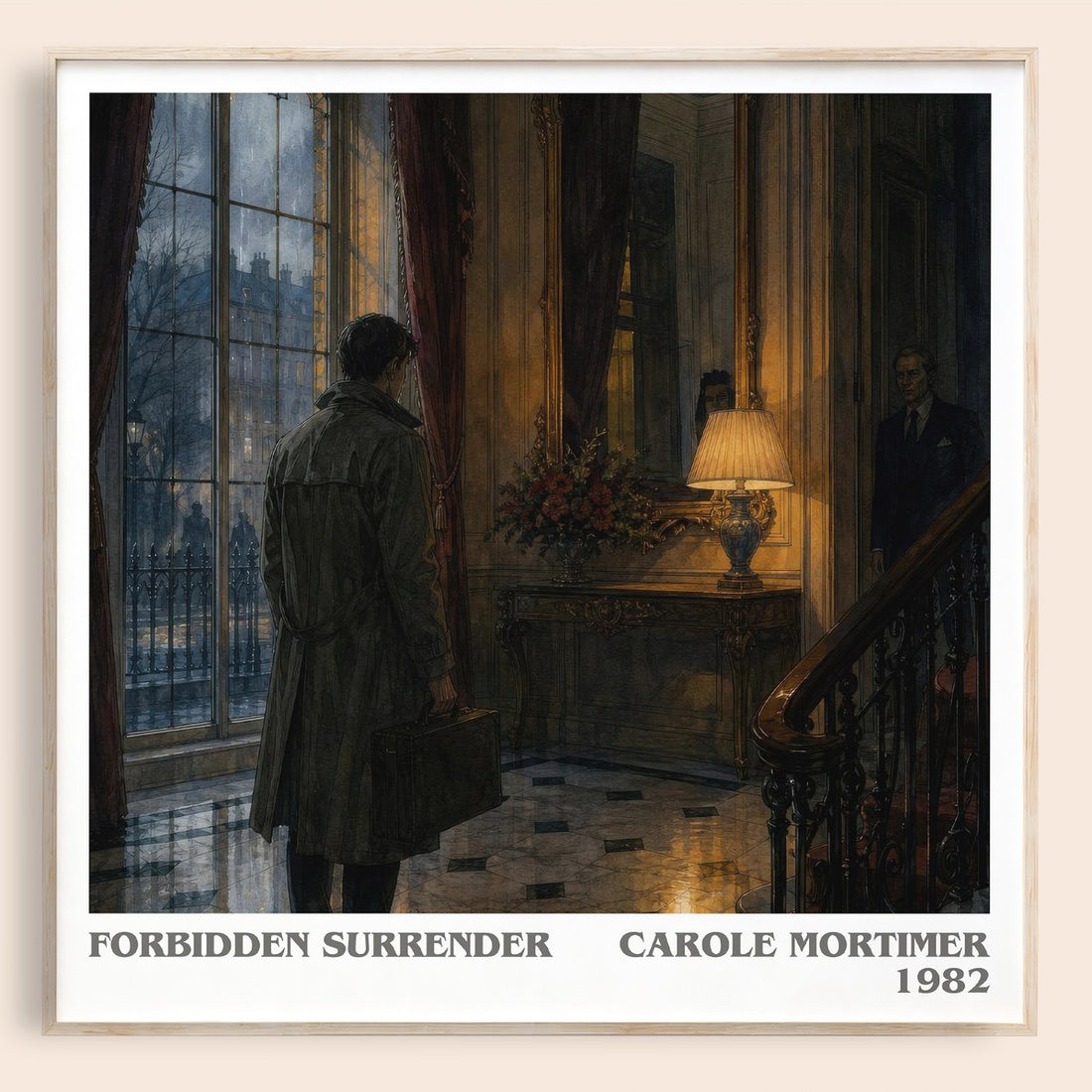 Forbidden Surrender literary book poster by Carole Mortimer – framed literary art print