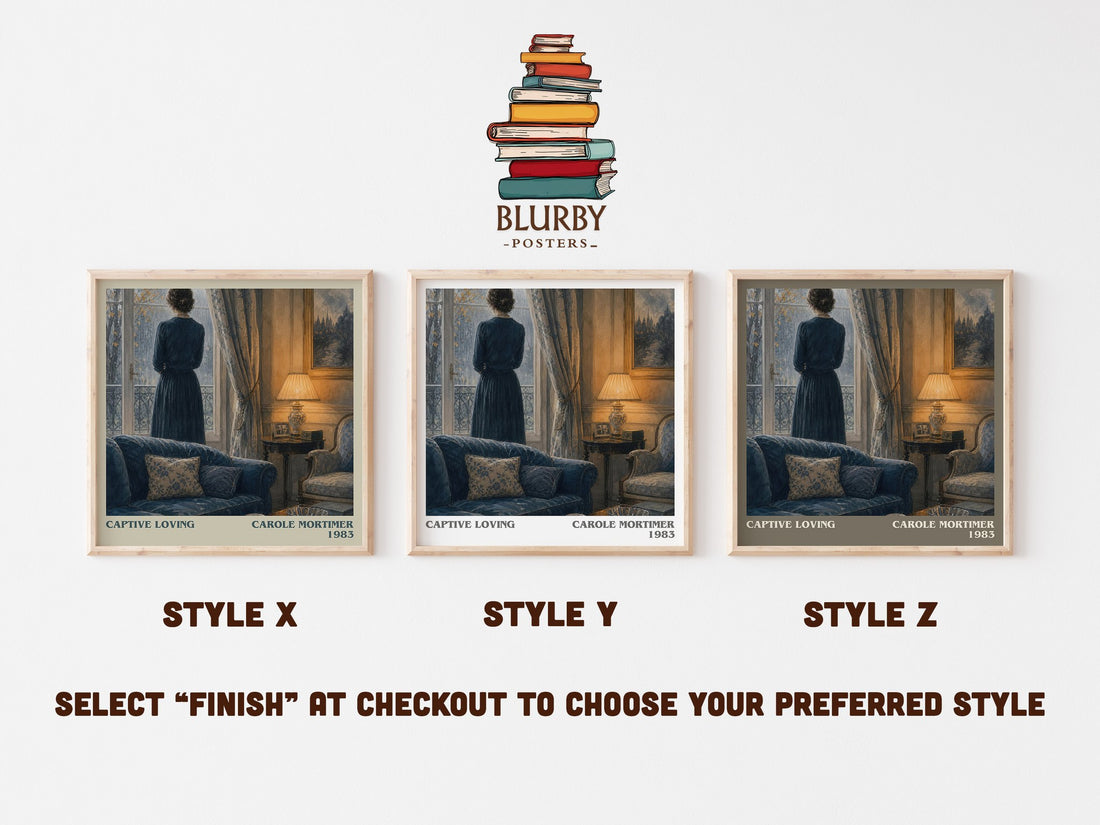 Captive Loving literary print in frame leaning in hallway – romance wall art (mockup)