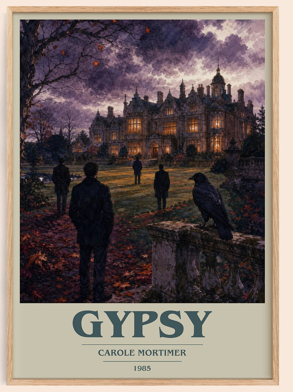 Gypsy book cover book poster by Carole Mortimer – framed literary art print
