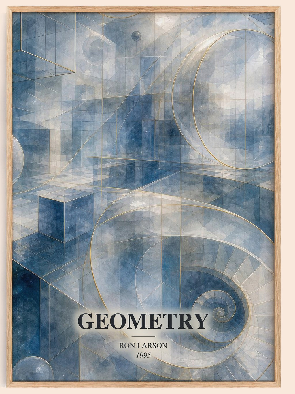 Geometry watercolour book poster by Ron Larson – framed literary art print