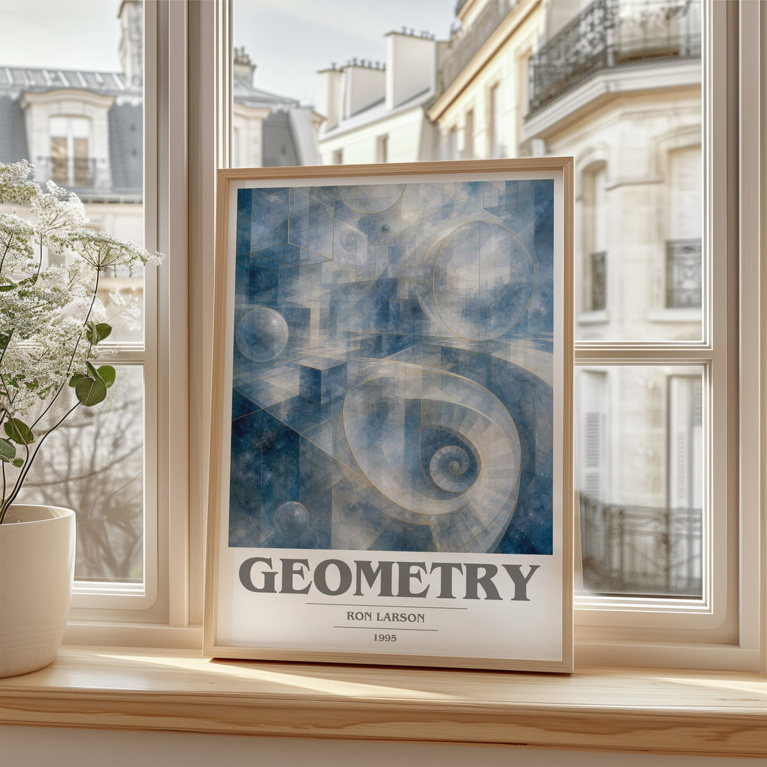 Geometry book cover poster colour and style options – Ron Larson book art