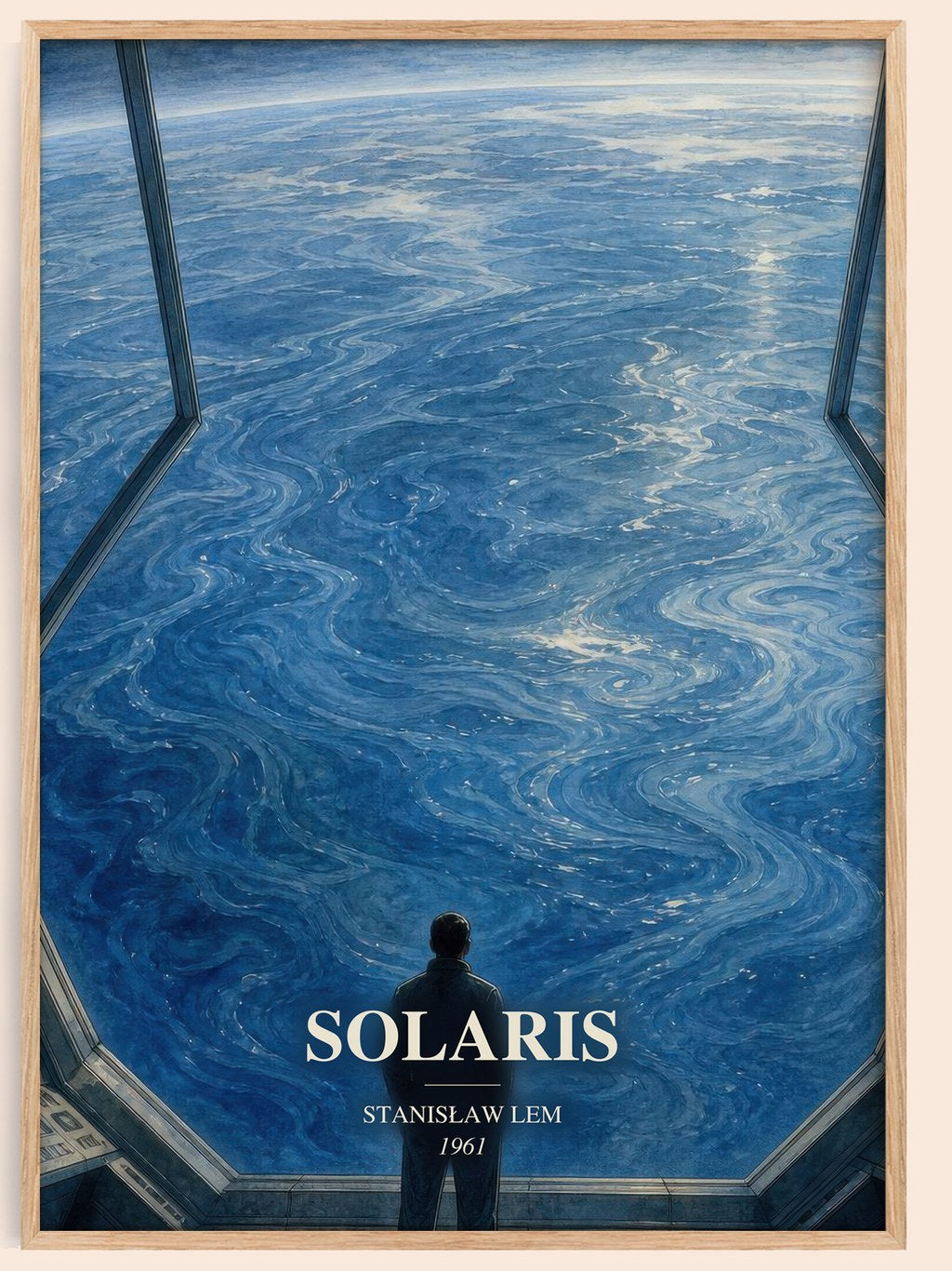 Solaris watercolour book poster by Stanisław Lem – framed literary art print